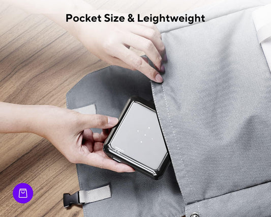 AKIYO Mini Projector, DLP Portable Projector with Built-in Battery, 1080P HD Supported Rechargeable Video Projector Outdoor Capability, Compatible with HDMI, Laptop, iOS, Android (Tripod Included)