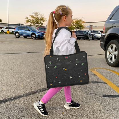 Kids Travel Tray for Car Seat | Portable Lap Desk with Dry Erase Drawing Board, Tablet Holder & Cooler Cup Holder