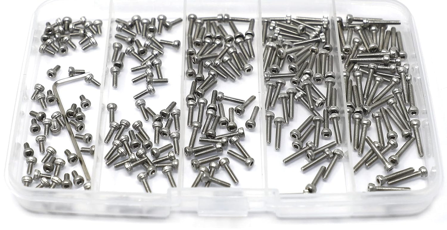 iexcell 25 Pcs M6 x 20mm Thread Pitch 1 mm Stainless Steel 304 Hex Socket Head Cap Screws Bolts Kit