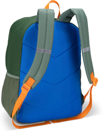 Roots Teen Lightweight Backpack — Made from Recycled Polyester with 15.6" Laptop Compartment, Rain Flap, Bottle Pocket, Reflective Accent, and Back Padding — 34L, Black