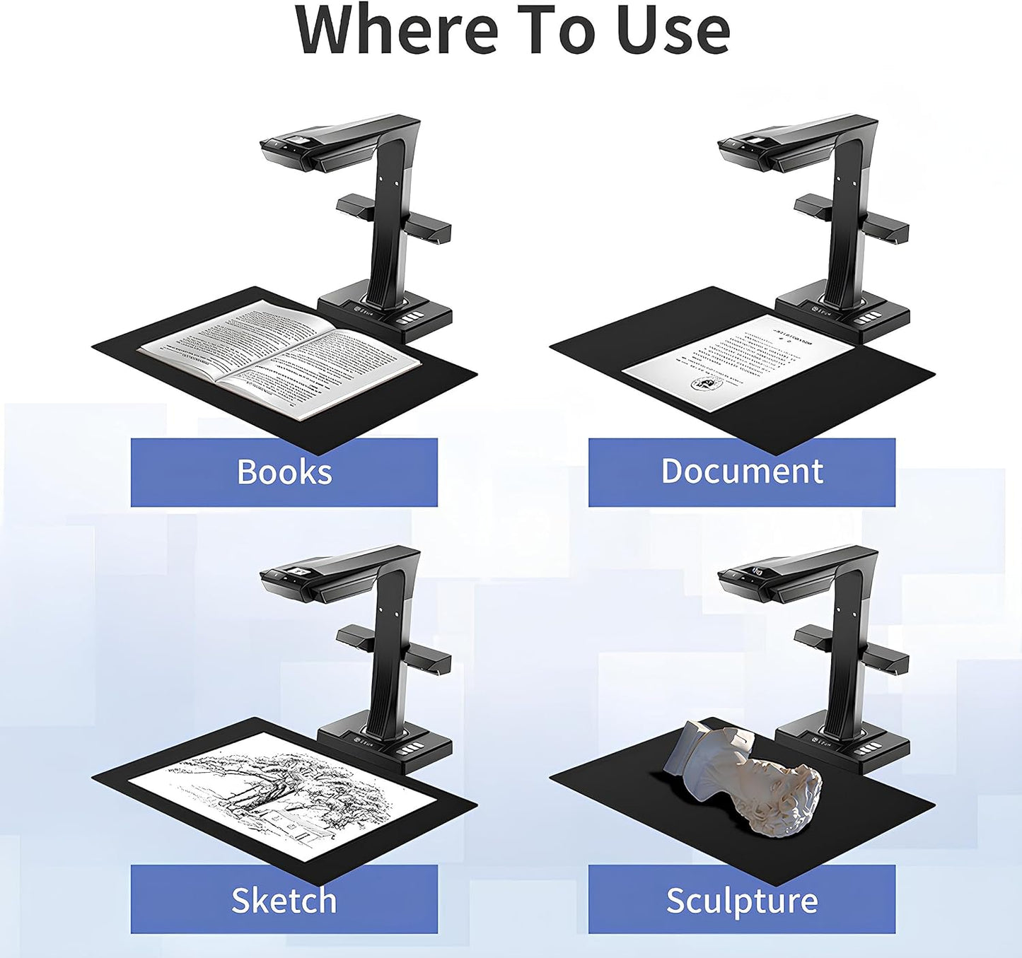 Czur' ET25 Pro Professional Book Scanner, 25MP Document Camera, A3 Overhead Document Scanner, 180+ Languages OCR, Hi-Speed DDR, Support HDMI, USB 2.0, for Windows/MacOS/Linux