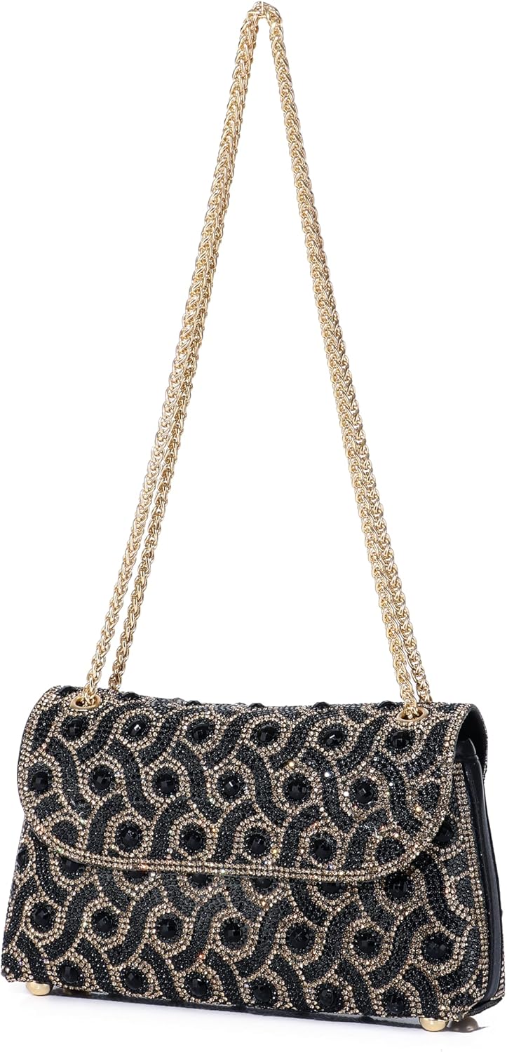 MUDUO Elegant Rhinestone Evening Bags Clutch Bags- evening Purse Evening Clutch Bag for for Wedding Cocktail Prom Party - PuriLite