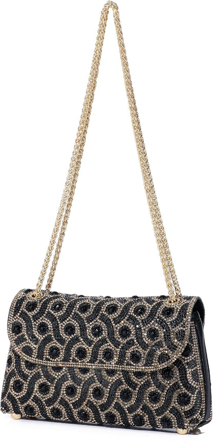 MUDUO Elegant Rhinestone Evening Bags Clutch Bags- evening Purse Evening Clutch Bag for for Wedding Cocktail Prom Party - PuriLite