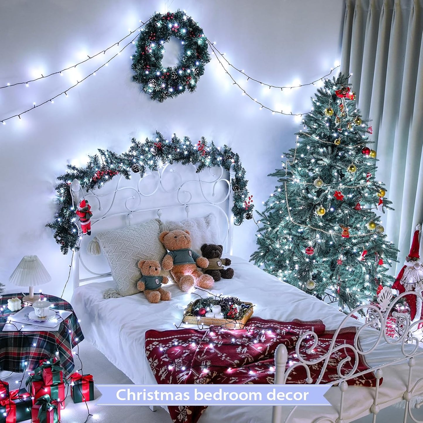 JMEXSUSS 66ft 200 LED Halloween Lights Outdoor, Orange String Lights Clear Wire, 8 Modes Orange Halloween Christmas String Lights Plug in for Tree Indoor Patio Garden Thanksgiving Decorations