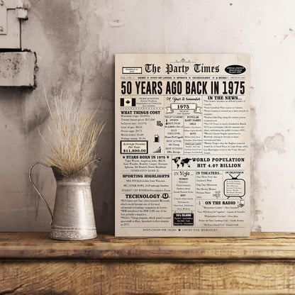 Large 50 Years Old Birthday Gifts for Women Men,Happy 50th Birthday Card for Husband Wife, Retro 50 Years Old Birthday Gifts for Mom Dad