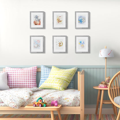 upsimples 11x14 Picture Frame, Display Pictures 8x10 with Mat or 11x14 Without Mat, Wall Hanging Photo Frames, Black