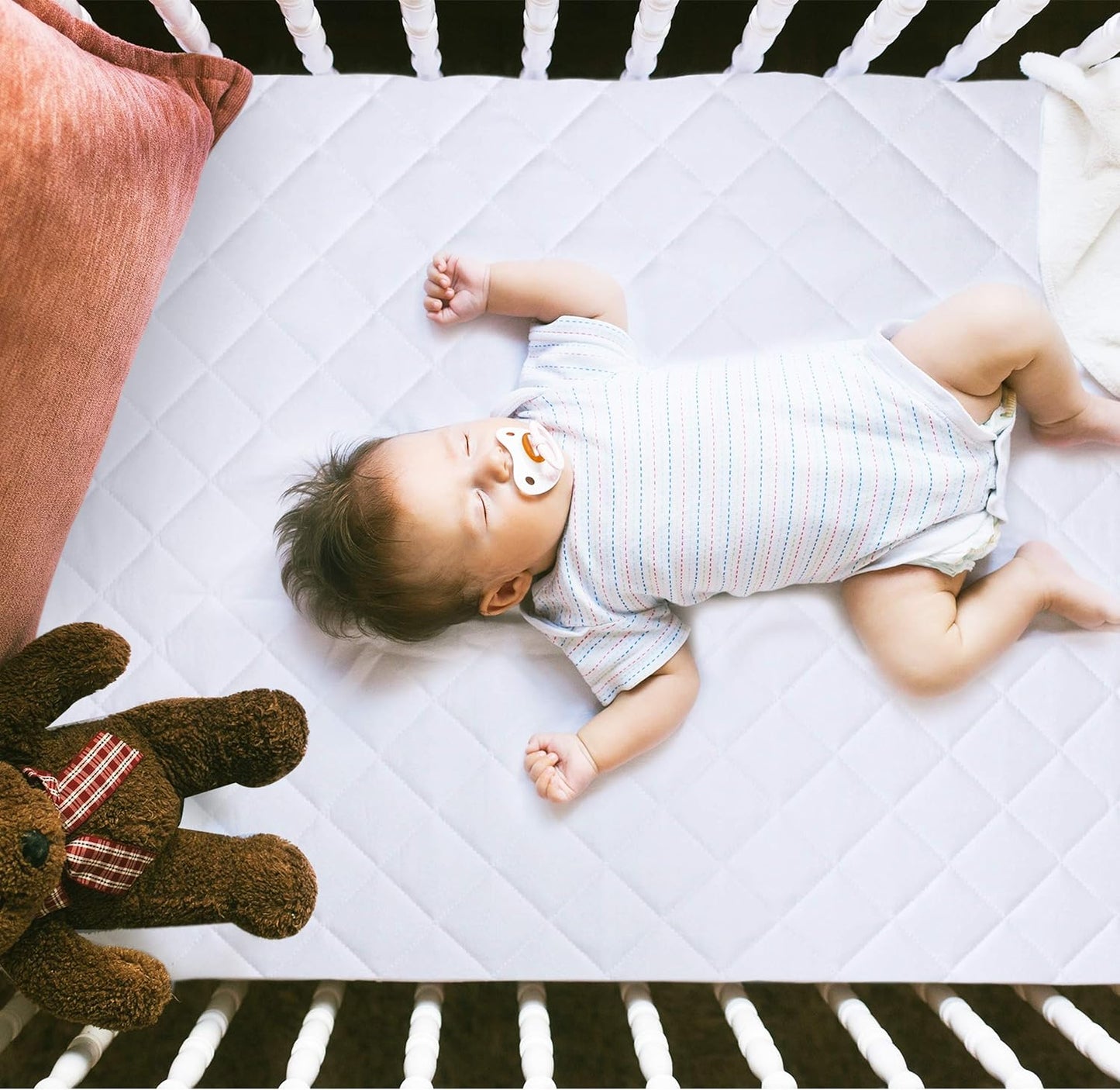 Purilite Select Waterproof Crib Fitted Mattress Protector (Pack of 2)