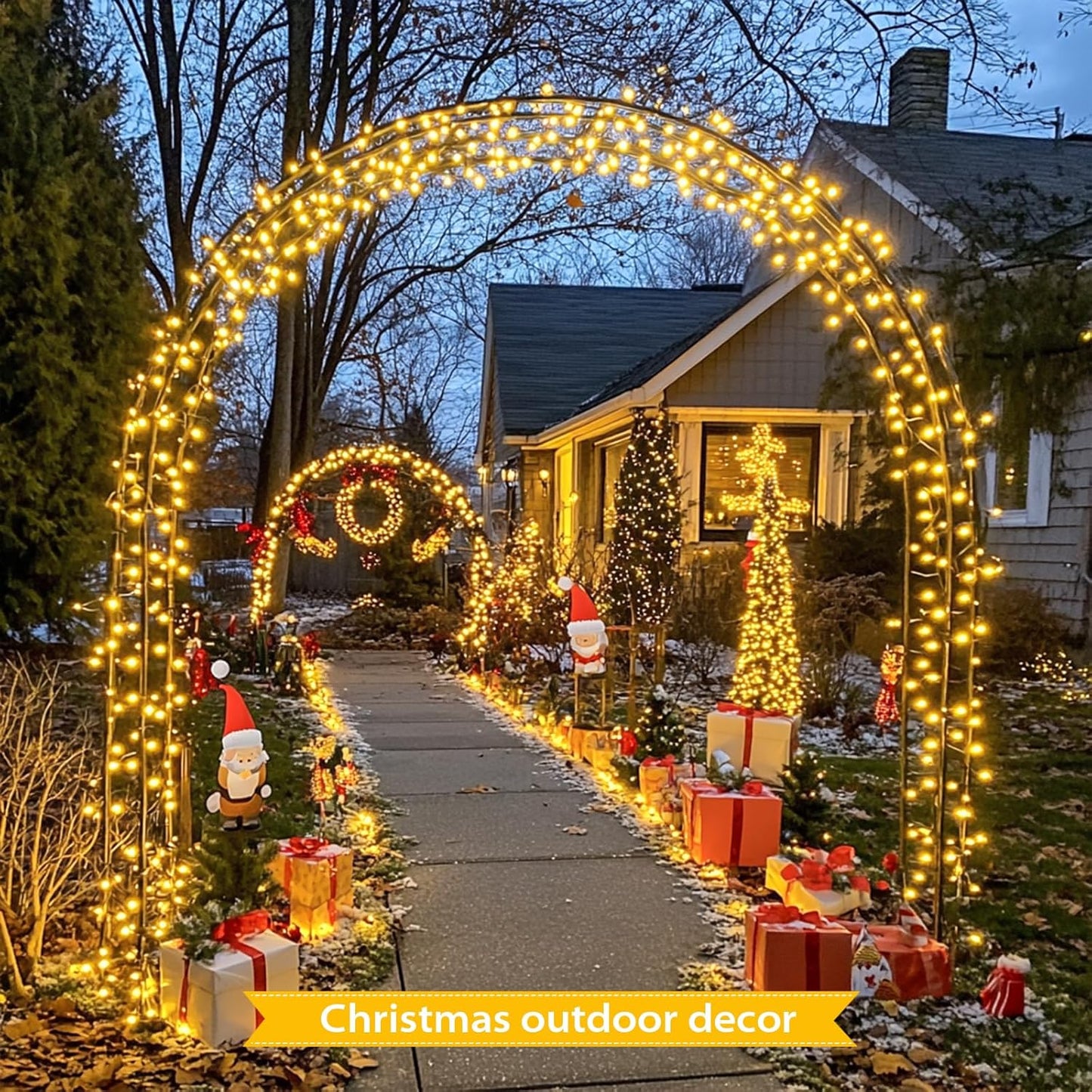 JMEXSUSS 2 Pack 75.5ft Orange Solar Christmas Lights, Total 400 LED Solar String Lights Outdoor Waterproof, 8 Modes Orange Halloween Lights for Tree Patio Garden Thanksgiving Halloween Decorations