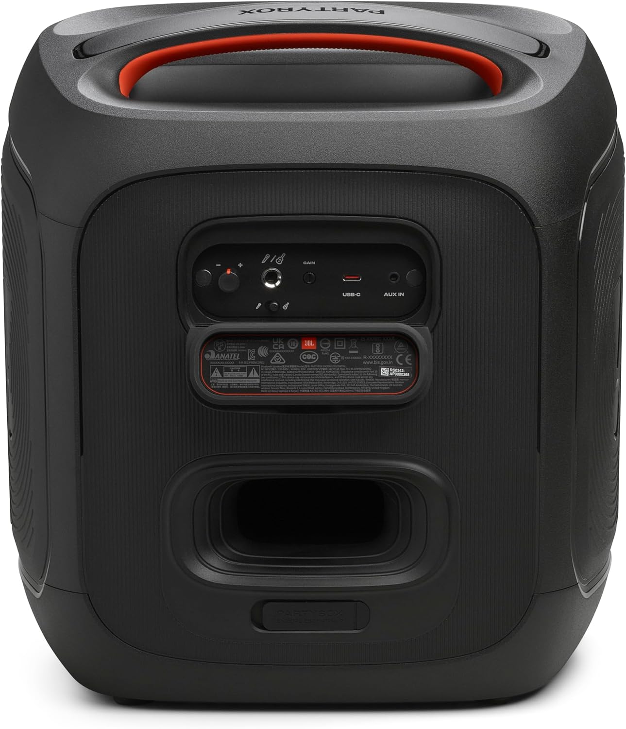 JBL PartyBox Encore Essential 2 - Portable Battery-Powered Party Speaker with AI Sound Boost, Up to 15 Hours of Play time, IPX4 Splash Proof, and Multi-Speaker Connection by Auracast (Black)