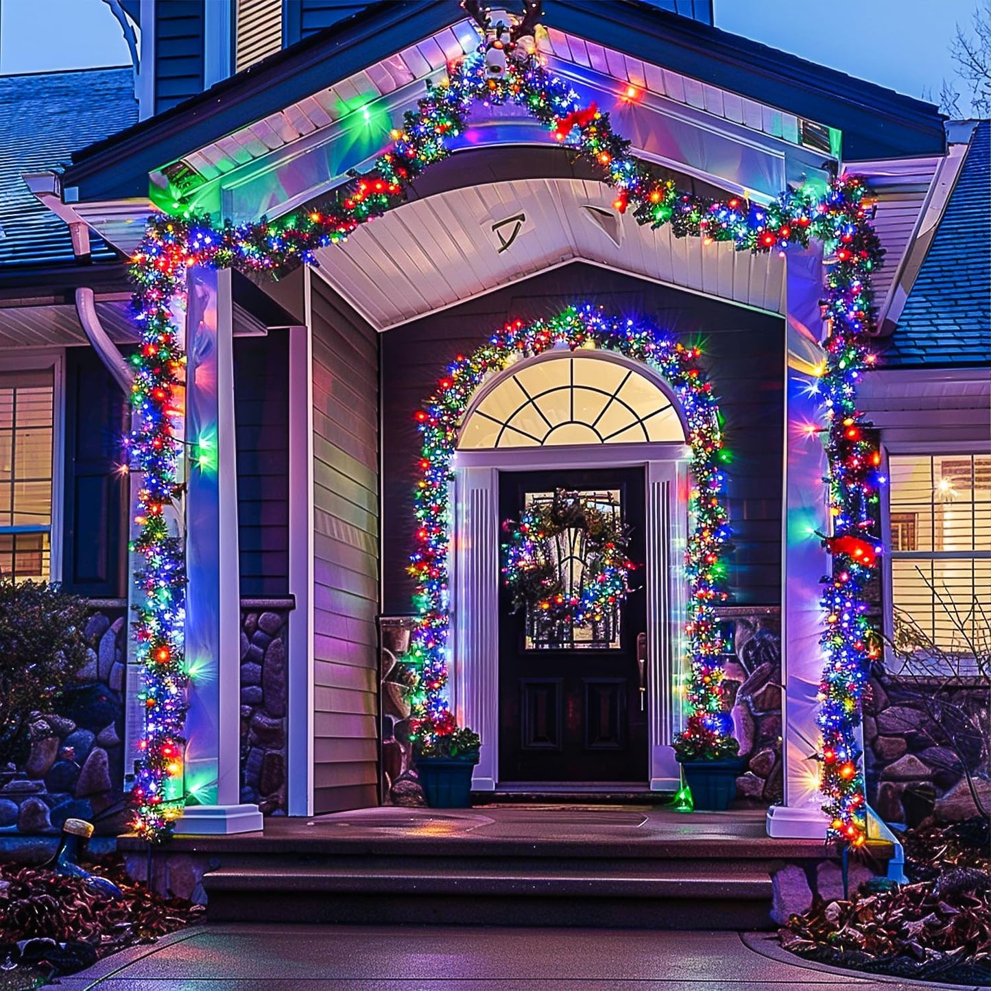 JMEXSUSS 66ft 200 LED Halloween Lights Outdoor, Orange String Lights Clear Wire, 8 Modes Orange Halloween Christmas String Lights Plug in for Tree Indoor Patio Garden Thanksgiving Decorations