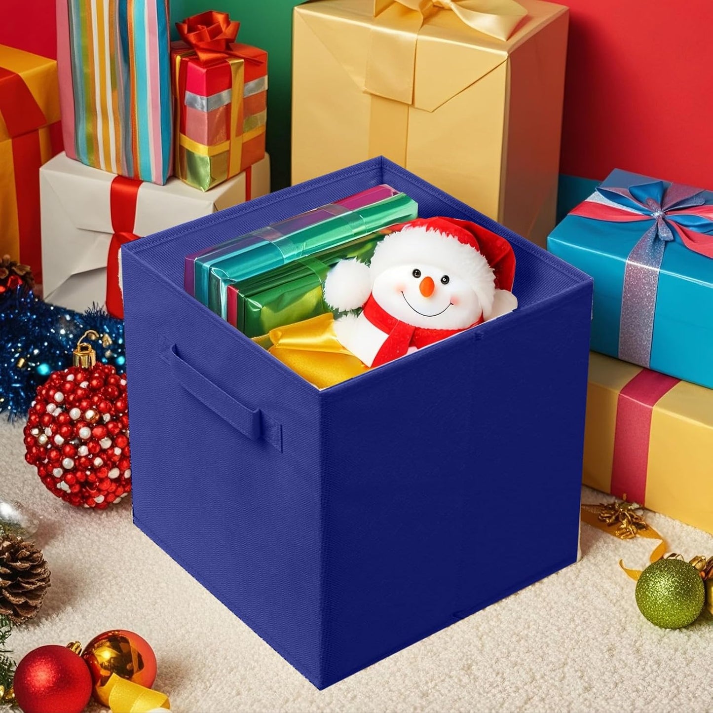 ShellKingdom Storage Bins, Foldable Fabric Storage Cubes And Cloth Organizer Drawer For Closet And Toys, 6 Pack (Lavender+Light Blue+Pink)