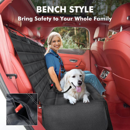 Dog Car Seat Cover, Multifunctional Dog Hammock for Back Seat,Waterproof Car Seat Protector, Scratch Proof Dog Seat Cover for Back Seat, Nonslip Seat Covers for SUV,Trucks, Cars