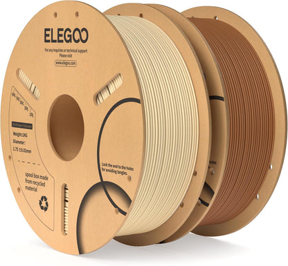ELEGOO PLA Filament 1.75mm Black 1KG,3D Printer Filament Dimensional Accuracy +/- 0.02mm,1kg Cardboard Spool(2.2lbs) 3D Printing Filament Fits for Most FDM 3D Printers
