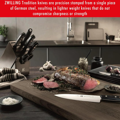 Zwilling J.A. Henckels HI Forged Contour 9 PC Block Set, Black/Silver