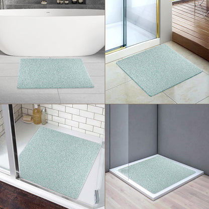 Square Shower Mat, Non Slip Bath Mat, Loofah Shower Stall Mats for Walk-in Shower, 32 x 32 Inches Shower Floor Mat with Drain, Bath Mats for Showers Bathroom, Tub, Seniors
