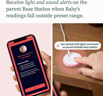 Owlet Dream Sock - Smart Baby Monitor View Heart Rate and Average Oxygen O2 as Sleep Quality Indicators. Wakings, Movement, and Sleep State. Digital Sleep Coach and Sleep Assist Prompts, Mint