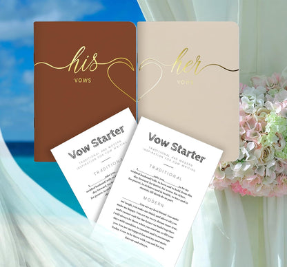 LSSH GmbH Vow Books - His and Hers Wedding Essentials, 28 Pages, 5.5" X 4" (Dark Green & Sage)