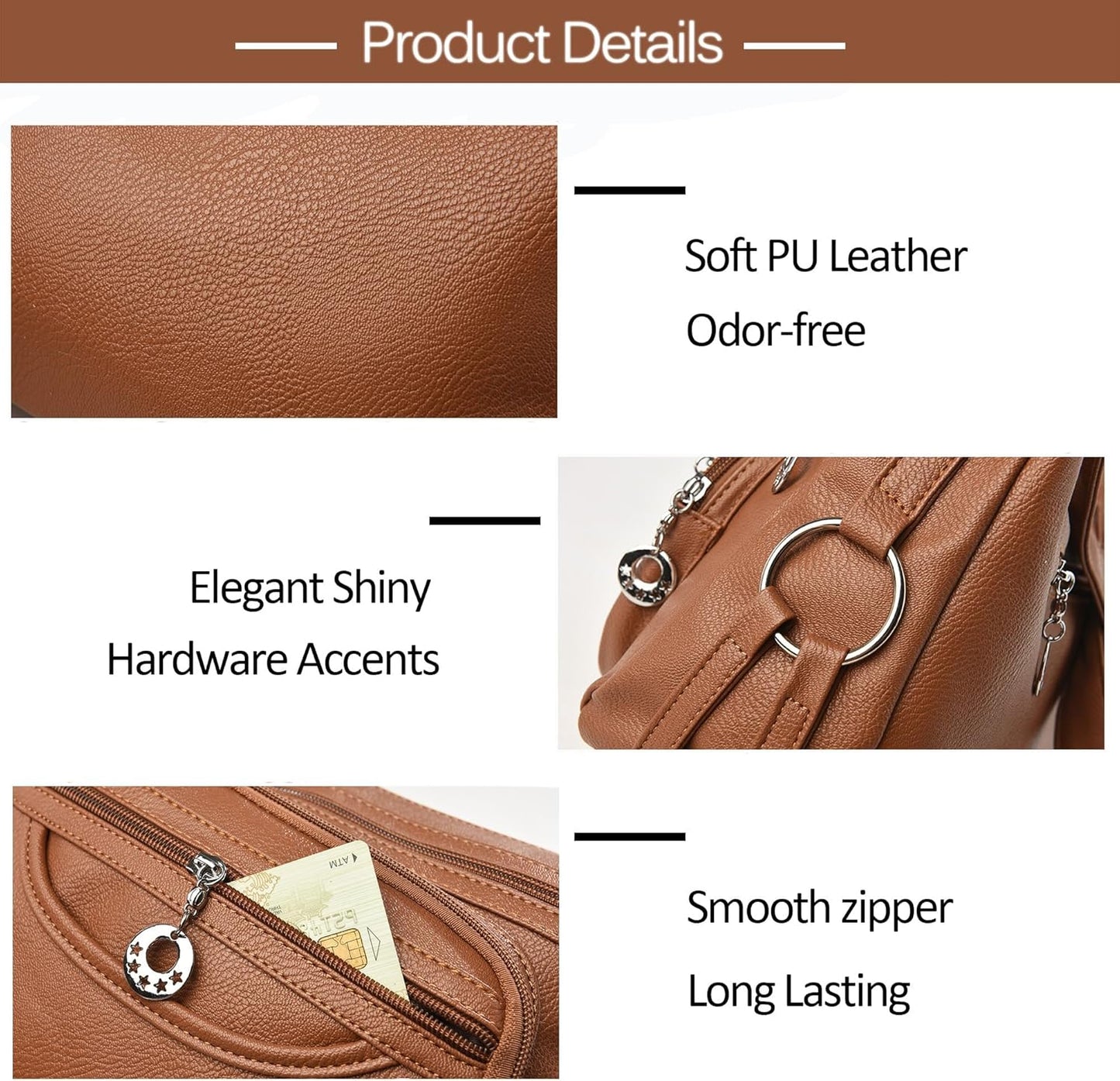 Purilite Select | Women’s Crossbody Shoulder Handbag | Roomy Multi-Pocket Tote | Ladies’ Fashion Bag for Work, Travel & Daily Use