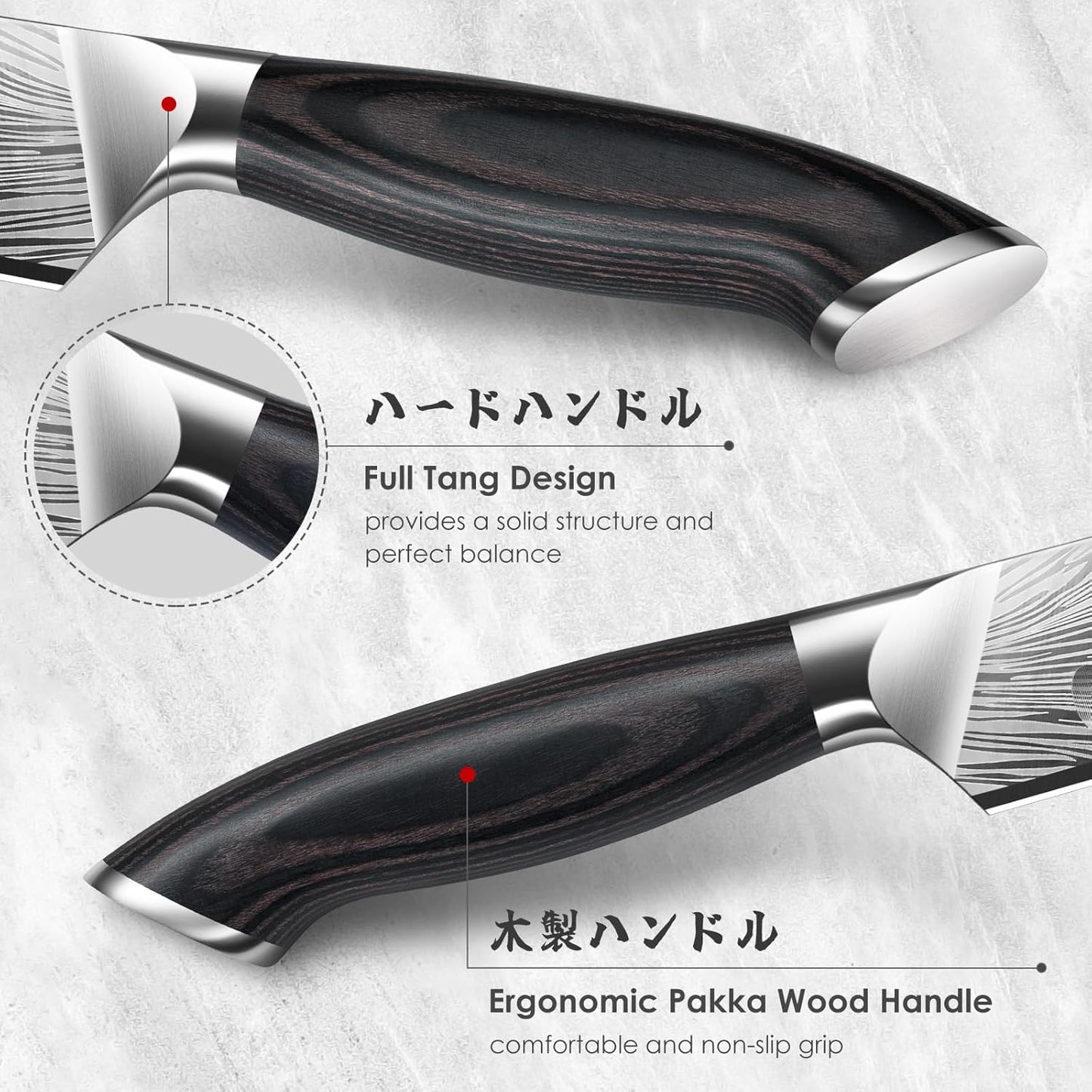 SHAN ZU Fillet Knife 7 Inch, Powder Steel Boning Knife High Carbon Japanese Filleting Knife, Ultra Sharp Deboning Knife for Meat Cutting, Fish Knife with Ergonomic Pakkawood Handle