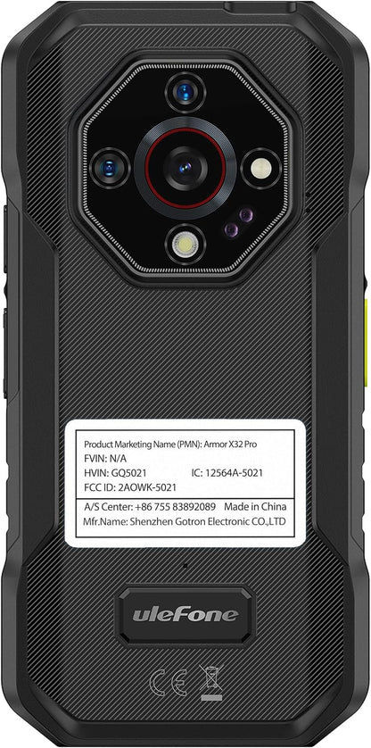 5G Rugged Phone, Ulefone Armor X32 Pro Unlocked Smartphone, MTK Dimensity 6300, 16+256GB, 64MP/25MP Night Vision, Android 14, Widevine L1, 5G WiFi Hotspot, 5.65” 90Hz, 5500mAh, NFC/GPS - Black