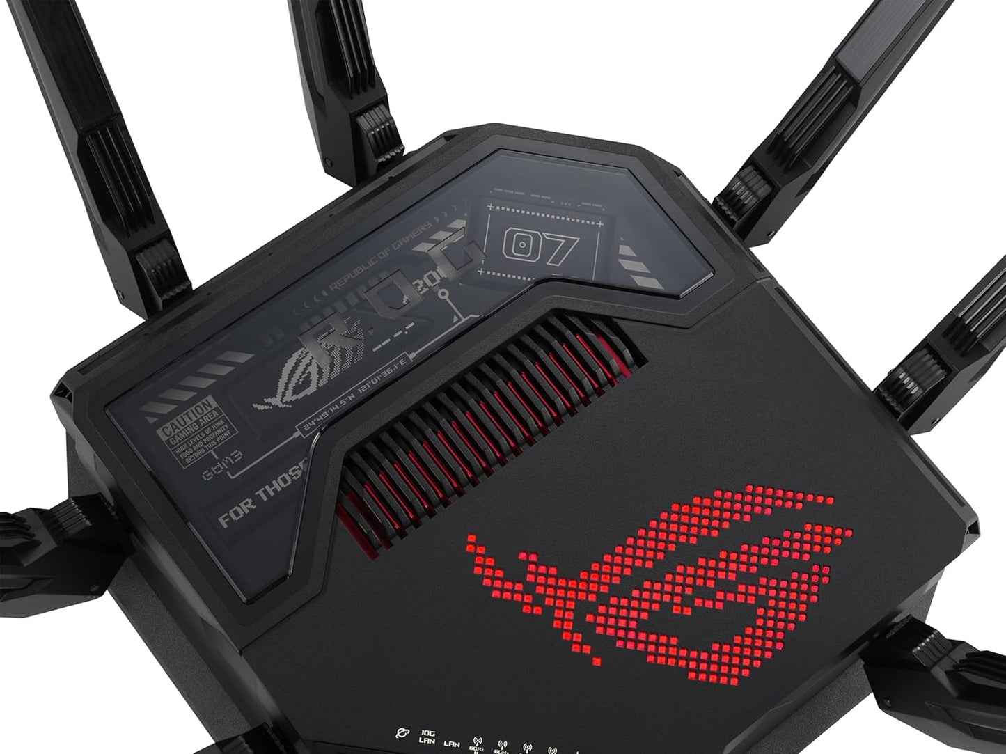 ASUS ROG Rapture WiFi 6E Gaming Router (GT-AXE16000) - Quad-Band, 6 GHz Ready, Dual 10G Ports, 2.5G WAN Port, AiMesh Support, Triple-Level Game Acceleration, Lifetime Internet Security, Instant Guard