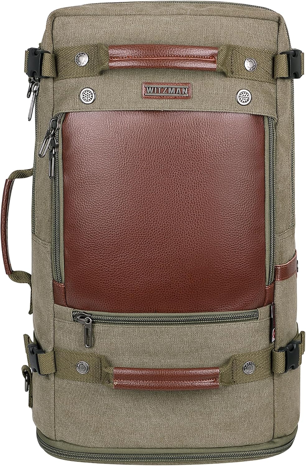 WITZMAN Travel Backpack for Men Women Carry on Luggage Backpack Canvas Rucksack Duffel bag with Shoe Compartment