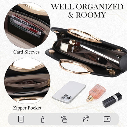 KASQO Clutch Purse for Women,Fashion Vegan Leather Evening Bag Formal Handbag Crossbody Bag for Party Wedding Cocktail Prom - PuriLite