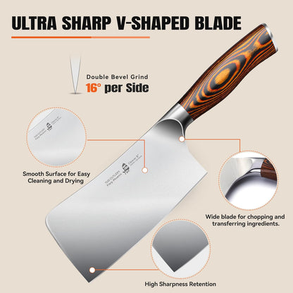 TUO Boning Knife - Razor Sharp Fillet Knife - High Carbon German Stainless Steel Kitchen Cutlery - Pakkawood Handle - Luxurious Gift Box Included - 7 inch - Fiery Phoenix Series
