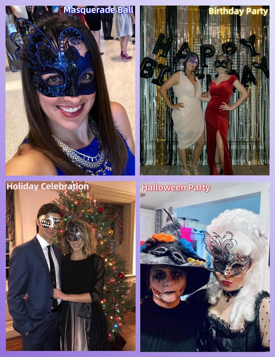 Ubauta Butterfly Masquerade Mask For Women: Mardi Gras Party Venetian Costume Ball