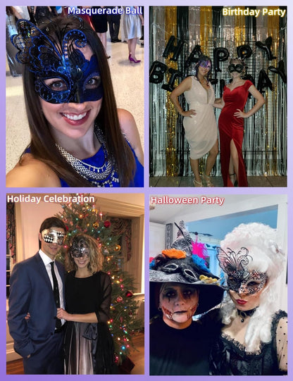 Ubauta Butterfly Masquerade Mask For Women: Mardi Gras Party Venetian Costume Ball