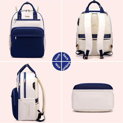 Laptop Backpack for Women Men, Water Resistant Travel Work Backpacks Purse Stylish College Business Teacher Nurse Computer Bag, Fits 17.3" Laptop Light Blue