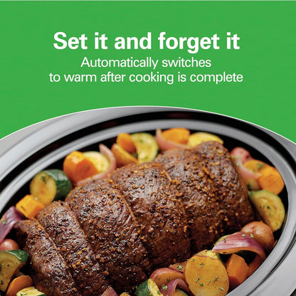 Hamilton Beach Programmable Slow Cooker, 6 Quart Capacity, Silver, 33463