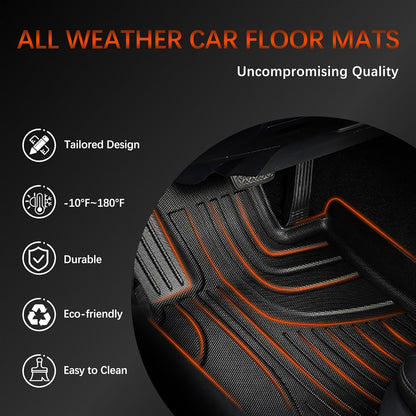 AOMSAZTO Floor Mats & Trunk Mat for 2024 2025 Chevy Equinox EV (Non Fuel),TPE All Weather Protection 2 Rows Car Floor Liners with Cargo Liner for Chevrolet Equinox EV (Non Fuel)