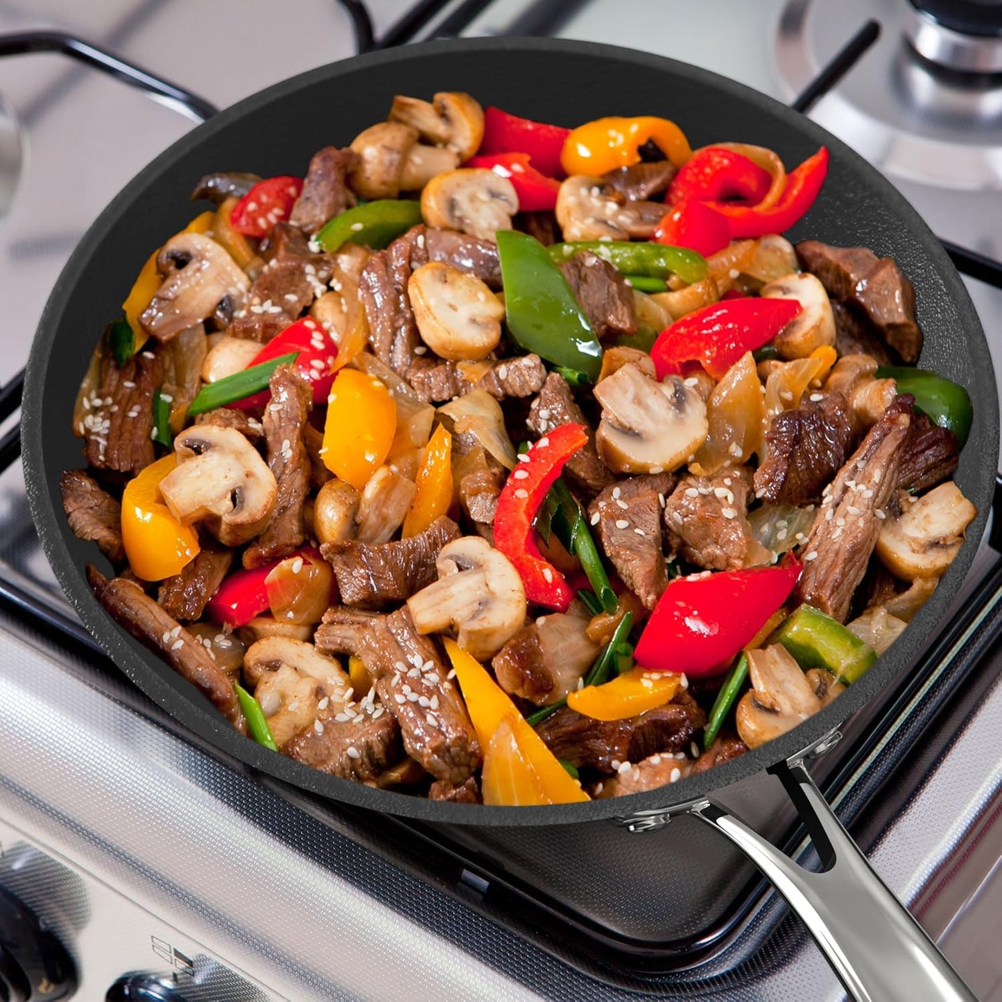 imarku Non Stick Frying Pans - 10 inch Frying Pan Nonstick Skillet, Egg Pan Omelette with Cool Stainless Steel Handle, Dishwasher Safe, Free of PFAS&PFOA, Easy Cleanup, Gifts for Men and Women