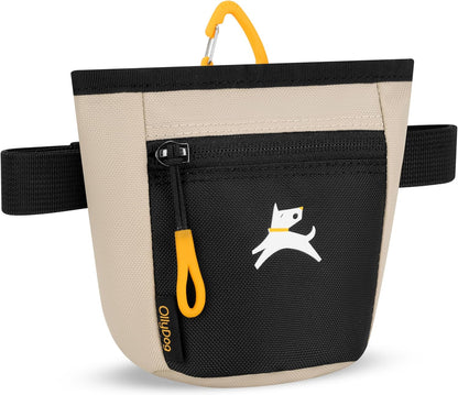 OllyDog Goodie Treat Bag, Dog Treat Pouch, Waist Belt Clip for Hands-Free Training, Magnetic Closure, Dog Training and Behavior Aids, Three Ways to Wear (Raven S'25)