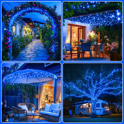 JMEXSUSS 2 Pack 75.5ft Orange Solar Christmas Lights, Total 400 LED Solar String Lights Outdoor Waterproof, 8 Modes Orange Halloween Lights for Tree Patio Garden Thanksgiving Halloween Decorations