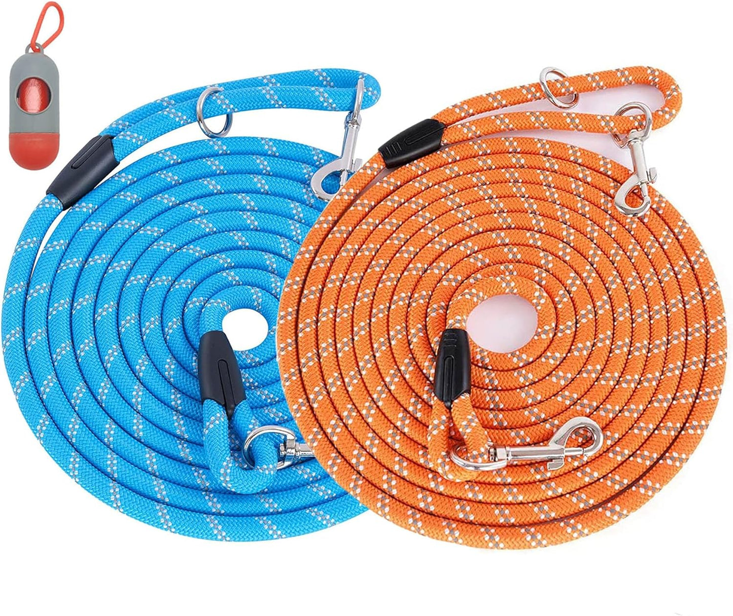 Long Rope Leash for Dog Training 10FT 16FT 30FT 50FT 100FT, Reflective Threads Check Cord Dog Leash Tie-Out Cable, Heavy Duty Dog Lead for Large Medium Small Dogs Outside Walking, Playing, Camping, or Yard