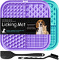 2 Pack Licking Mat for Dogs & Cats with Suction Cups, Dog Slow Feeder Lick Pat for Anxiety Relief, Dog Toys Feeding Mat for Butter Yogurt Peanut, Pets Bathing Grooming Training Mat