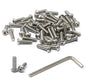 iexcell 50 Pcs M6 x 20mm Thread Pitch 1 mm Stainless Steel 304 Hex Socket Button Head Cap Screws Bolts Kit
