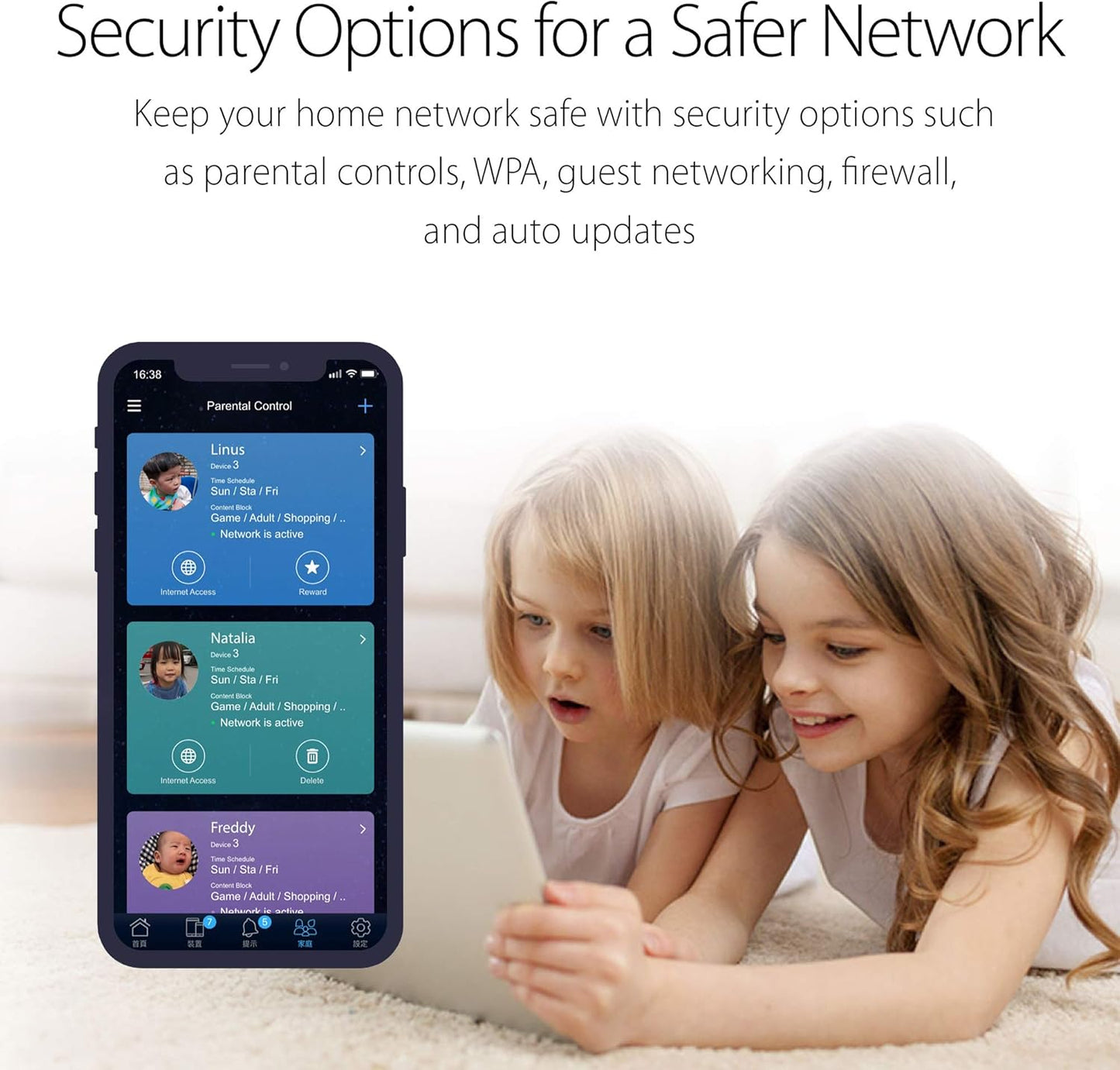 ASUS AC1750 WiFi Router (RT-AC65) - Dual Band Wireless Internet Router, Easy Setup, Parental Control, USB 3.0, AiRadar Beamforming Technology extends Speed, Stability & Coverage, MU-MIMO