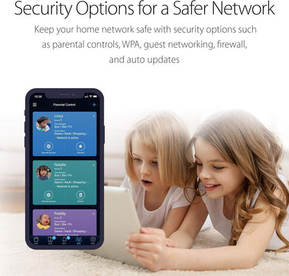 ASUS AC1750 WiFi Router (RT-AC65) - Dual Band Wireless Internet Router, Easy Setup, Parental Control, USB 3.0, AiRadar Beamforming Technology extends Speed, Stability & Coverage, MU-MIMO