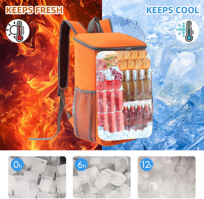 Bagtopia Camping Cooler Backpack 25 Cans, Leak Proof Insulated Thermal Bag, Beach Travel Picnic Lunch Backpack for Men Women