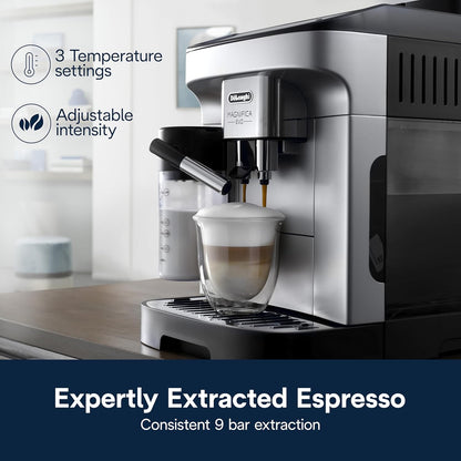 De'Longhi Magnifica Evo Automatic Espresso Machine, Milk Frother, Silver