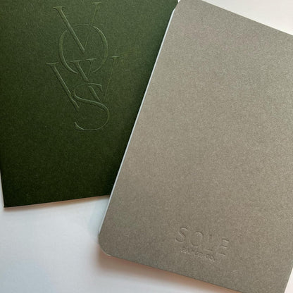 SOLE PAPER CO. Embossed Vow Books, His & Her Unisex, Vow Renwal, Bride & Groom, Wedding Vow Books, Couples Books, Hand Crafted Modern Books (Vellum)