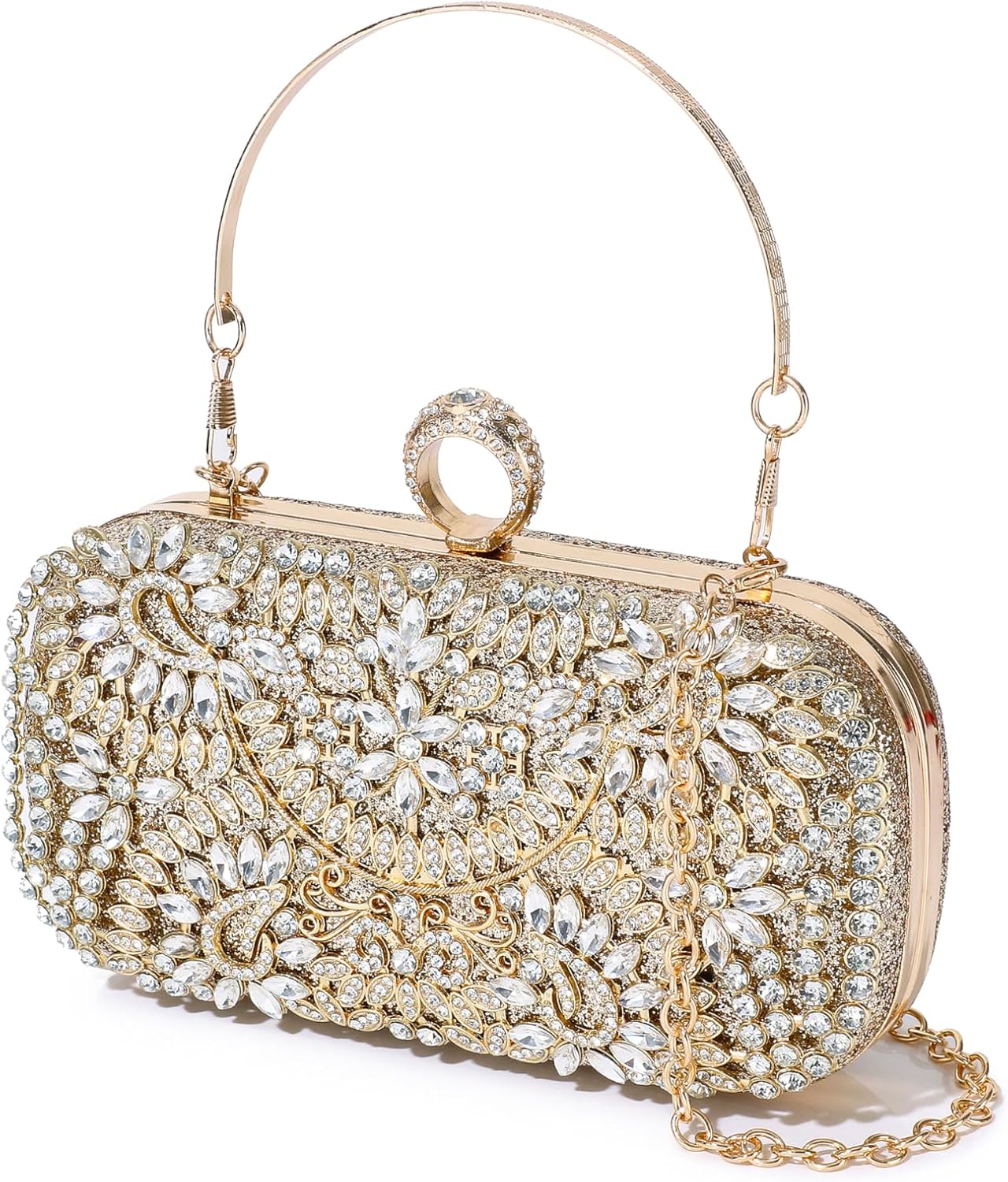 MUDUO Women's Evening Bags Sparkly Rhinestone Clutch Purses for Women Formal Party Prom Crystal Clutch Handbags Wedding Purse