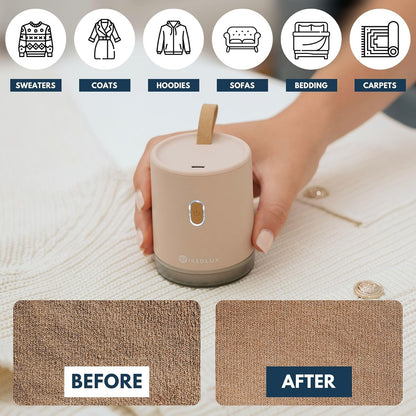 Electric Lint Remover for Clothes and Sweaters, Rechargeable Fabric Shaver with Dual Speed, Portable Pill Remover for Wool, Cotton, and Home Fabrics - PuriLite