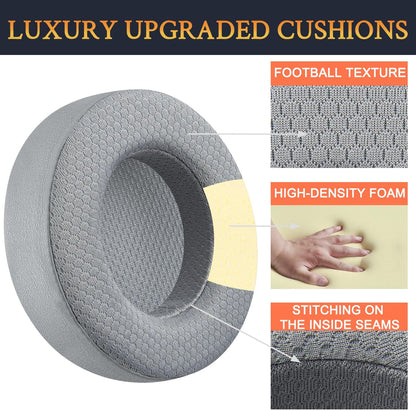 SOULWIT Ear Pads Replacement for Corsair Virtuoso RGB Wireless XT SE Gaming Headset, Earpads Cushions with Mesh Fabric, High-Density Noise Isolation Foam, Added Thickness - Black