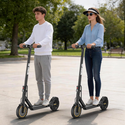 Electric Scooter, 350W Power Motor, Max 30 KM/H & 20-30 KM Range, 8.5" Solid Tire, Foldable Commuting E-Scooter for Adults & Teens with Dual Brake, Max Load 120KG