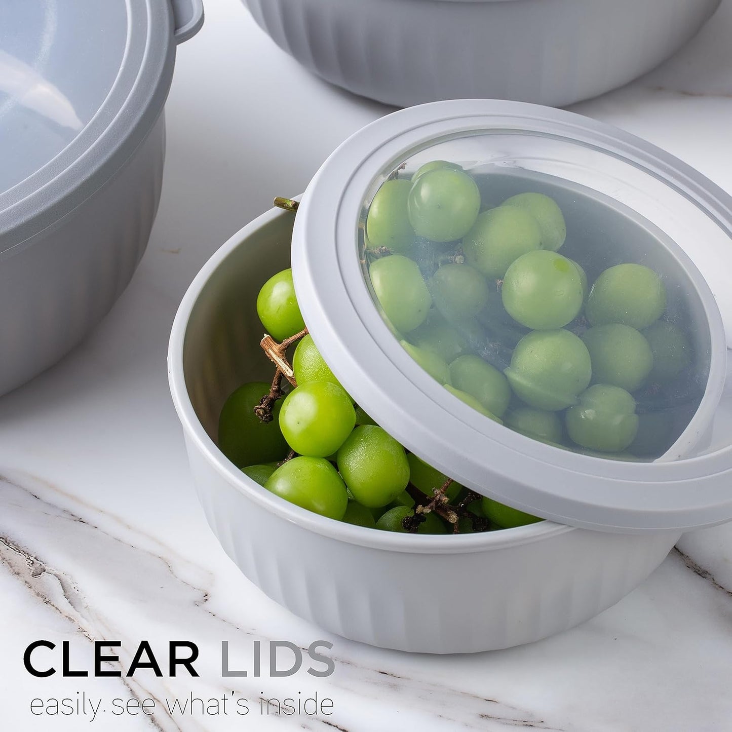 COOK WITH COLOR Prep Bowls with Lids- 8 Piece Nesting Plastic Small Mixing Bowl Set with Lids (Teal Ombre)