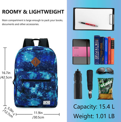 School Backpack for Kids,Lightweight Water Resistant Work Travel Backpack for Women Men Teens VONXURY